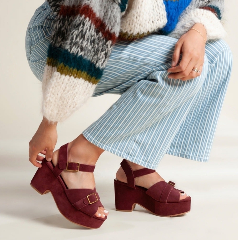 CHARLOTTE STONE Raf Sandals In Merlot